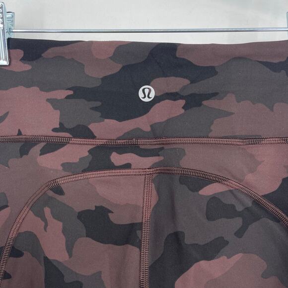 Lululemon Invigorate High Rise Tight 25" Camo Brown Earth Size 6 Everlux - Picture 5 of 9